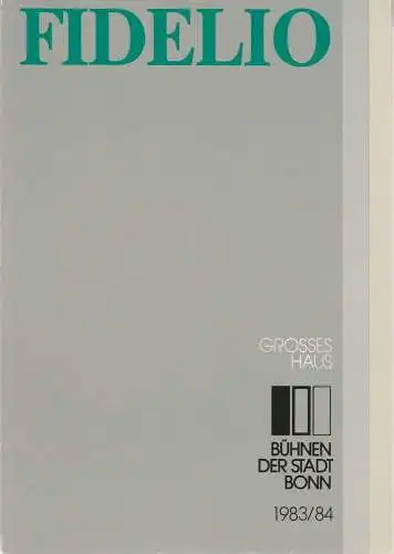 Bühnen der Stadt Bonn, Jean-Claude Riber, Thomas Lang: Programmheft Ludwig van Beethoven FIDELIO Bühnen der Stadt Bonn 1983. 