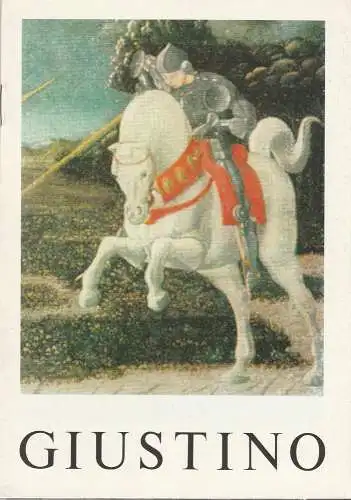 Komische Oper Berlin, Hans-Jochen Genzel, Dietrich Kaufmann: Programmheft Georg Friedich Händel GIUSTINO Komische Oper Berlin 1986. 