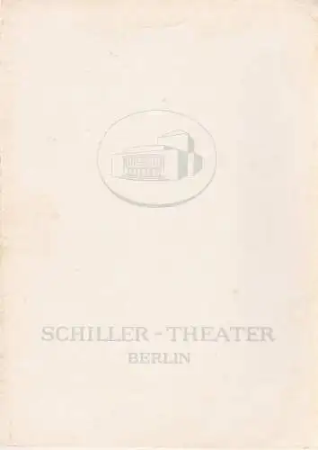 Schiller-Theater, Boleslaw Barlog, Albert Beßler: Programmheft Johann Wolfgang Goethe EGMONT Spielzeit 1960 / 61 Heft 96. 