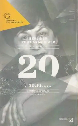 Berliner Philharmoniker, Stiftung Berliner Philharmoniker, Martin Hoffmann, Kirsten Peters, Markus Zint, Harald Hodeige, Hendrikje Scholl, Gerhard Fock: Programmheft BERLINER PHILHARMONIKER 2012. 