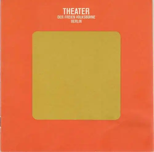 Theater der Freien Volksbühne Berlin: Programmheft PLAY STRINDBERG Premiere 16. Januar 1970. 