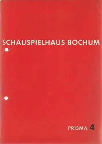 Schauspielhaus Bochum, Hans Schalla, Hans Peter Doll, Max Fritzsche, Grete Hamer ( Fotos ): Programmheft Uraufführung Ferdinand Bruckner DER TOD EINER PUPPE Spielzeit 1956 / 57 Prisma 4. 