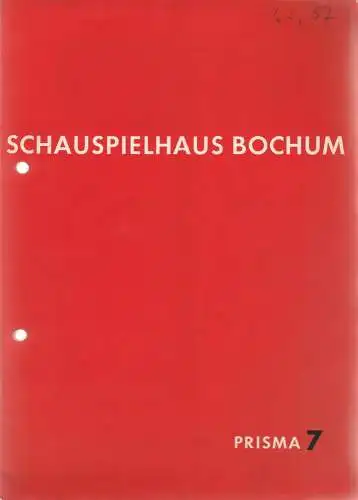 Schauspielhaus Bochum, Hans Schalla, Hans Peter Doll, Max Fritzsche, Grete Hamer ( Fotos ): Programmheft William Shakespeare VIEL LÄRM UM NICHTS Schauspielhaus Bochum 1957. 