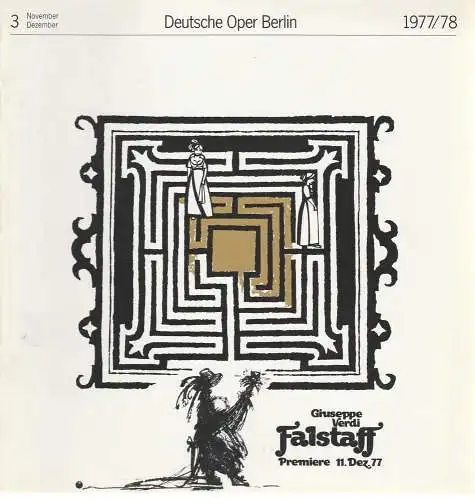 Deutsche Oper Berlin, Siegfried Palm: Deutsche Oper Berlin Spielzeit 1977 / 78 Heft 3 November / Dezember Ballettabend. 