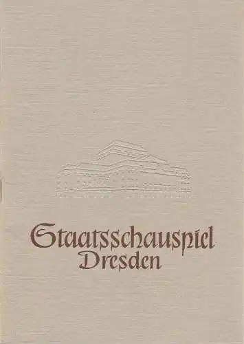 Staatsschauspiel Dresden, Heinrich Allmeroth, Heinz Pietzsch: Programmheft Bertolt Brecht LEBEN DES GALILEI Spielzeit 1956 / 57 Heft 4. 