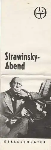 Leipziger Theater, Karl Kayser, Hans Michael Richter, Hanne Röpke, Ursula Beyer: Programmheft STRAWINSKY-ABEND DER FUCHS / DIE GESCHICHTE VOM SOLDATEN 27. Januar 1970 Kellertheater. 