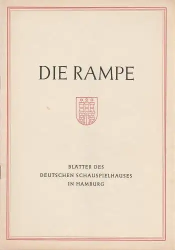 Deutsches Schauspielhaus Hamburg, Albert Lippert, Ludwig Benninghoff: Programmheft  Herbert Orth LASS DIE LEUTE REDEN Die Rampe Spielzeit 1953 / 54 Heft 9. 