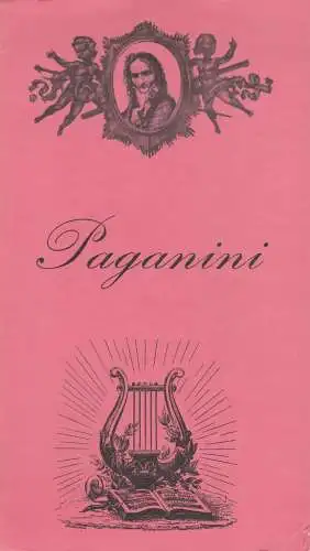 Staatstheater Braunschweig, Christoph Groszer, Helmar Harald Fischer, Michael Leinert: Programmheft Franz Lehar PAGANINI 7. Mai 1975 Großes Haus Spielzeit 1974 / 75 Heft 14. 