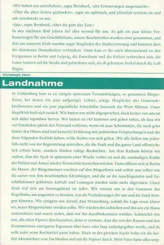 Staatsschauspiel Dresden, Holk Freytag, Andrea Koschwitz, Andrea Orstedt: Programmheft Uraufführung Christoph Hein LANDNAHME Staatsschauspiel Dresden 2004. 