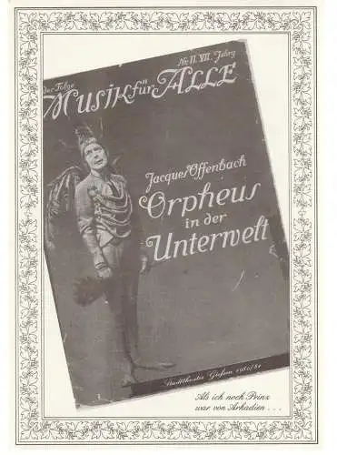 Stadttheater Giessen, Reinald Heissler-Remy,Thomas Lang: Programmheft Jacques Offenbach ORPHEUS IN DER UNTERWELT Spielzeit 1980 / 81 Heft 11. 