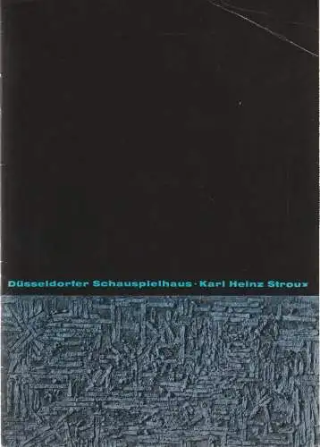 Düsseldorfer Schauspielhaus, Karl Heinz Stroux, G. Johannes Klose: Programmheft Curt Goetz DR. MED. HIOB PRÄTORIUS Düsseldorfer Schauspielhaus 1967. 