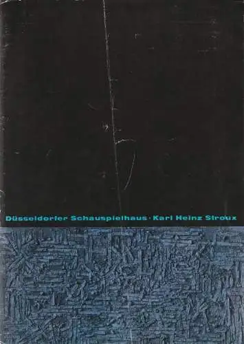 Düsseldorfer Schauspielhaus, Karl Heinz Stroux, G. Johannes Klose,  Lore Bermbach (Fotos): Programmheft William Shakespeare KÖNIG LEAR 27. September 1966 Spielzeit 1966  / 67 Heft I Monatsheft  des Düsseldorfer Schauspielhauses September 1966. 