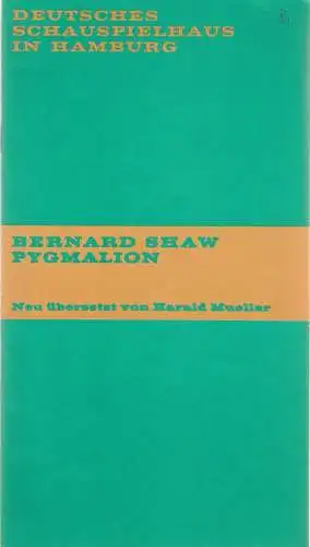 Deutsches Schauspielhaus in Hamburg, Hans Lietzau, Ernst Wendt, Hans-Günter Martens, Rosemarie Clausen (Szenenfotos): Programmheft Bernard Shaw PYGMALION Premiere 18. September 1970 Spielzeit 1970 / 71 Heft 2. 
