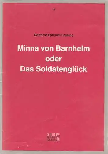 Staatliche Schauspielbühnen Berlin, Christian Brachwitz (Probenfotos): Programmheft Gotthold Ephraim Lessing MINNA VON BARNHELM Schiller Theater 1991. 
