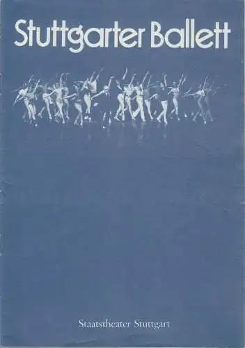 Künstler-Agentur der DDR, Karin Feister, Walter Brümmer: Programmheft STUTTGARTER BALLETT  Peter Tschaikowsky ONEGIN Komische Oper 1986. 