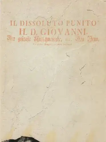 Generalintendanz der Württembergische Staatstheater Stuttgart, Klaus-Peter Kehr, Ute Becker: Programmheft Wolfgang Amadeus Mozart DON GIOVANN  Staatstheater Stuttgart 1984. 