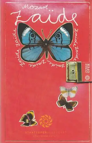 Staatsoper Stuttgart, Junge Oper, Albrecht Puhlmann, Barbara Tacchini: Programmheft Wolfgang Amadeus Mozart ZAIDE Premiere 13. Juni 2008 Kammertheater Spielzeit 2007 / 2008. 