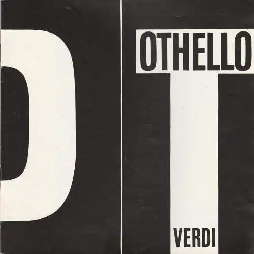 Theater der Stadt Cottbus, Johannes Steurich, Jutta Maria Winkler: Programmheft Giuseppe Verdi OTHELLO Theater der Stadt Cottbus 1984. 