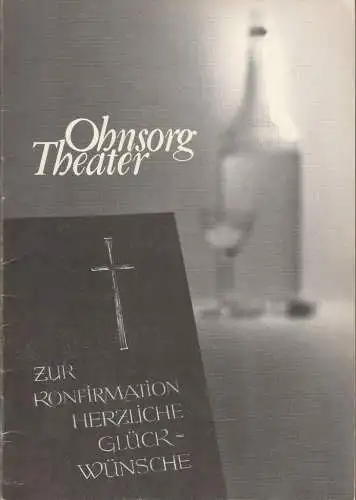 Richard-Ohnsorg-Theater, Niederdeutsche Bühne Hamburg, Konrad Hansen, Ulf-Thomas Lesle, Maike Kollenrott: Programmheft Fitzgerald Kusz SWIEG STILL JUNG Ohnsorg-Theater 1983. 