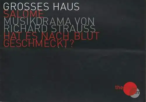Theater Ulm, Andreas von Studnitz, Benjamin Künzel, Jochen Klenk (Fotos): Programmheft Richard Strauss SALOME Premiere 22. April 2010 Grosses Haus  Spielzeit 2009 / 2010. 
