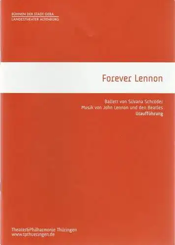 TPT Theater und Philharmonie Thüringen, Kay Kuntze, Bühnen der Stadt Gera, Landestheater Altenburg, Franziska Mölle, Steffen Schönfeld, Ronny Ristok (Probenfotos): Programmheft Uraufführung Ballett Silvana Schröder.. 