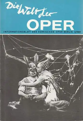 Komische Oper Berlin DDR, Horst Seeger, Stephan Stompor: DIE WELT DER OPER Informationsblatt der Komischen Oper 3 / 1969. 