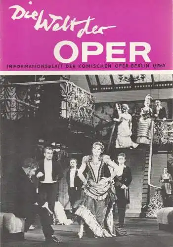 Komische Oper Berlin DDR, Horst Seeger, Stephan Stompor: DIE WELT DER OPER Informationsblatt der Komischen Oper 1 / 1969. 