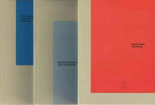 Hamburger Staatsoper: Programmheft 3 JAHRBÜCHER STAATSOPER HAMBURG Oper / Ballett / Konzert  2015/16. 