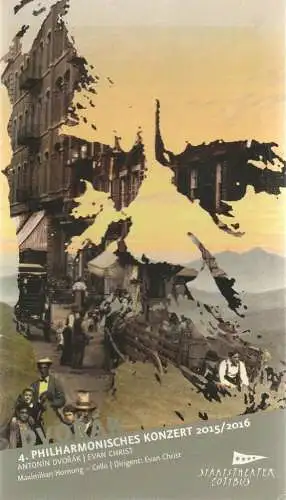 Staatstheater Cottbus, Martin Schüler, Evan Christ, Bernhard Lenort: Programmheft 4. PHILHARMONISCHES KONZERT DVORAK Staatstheater Cottbus 2016. 