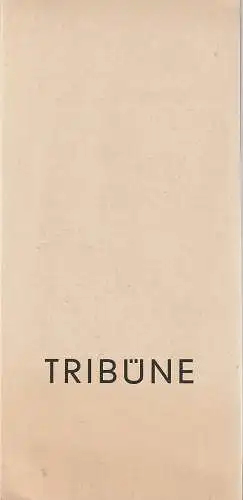 Tribühne, Frank Lothar: Programmheft Igor Strawinsky DIE GESCHICHTE VOM SOLDATEN gelesen, gespielt und getanzt  ca. 1964. 
