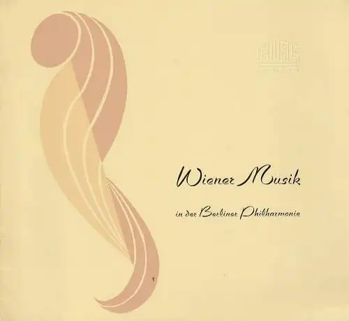 Rias Berlin: Programmheft WIENER MUSIK IN DER BERLINER PHILHARMONIE 20. + 21. Januar 1968. 