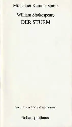 Münchner Kammerspiele, Dieter Dorn, Michael Wachsmann, Wolfgang Zimmermann: Textbuch William Shakespeare DER STURM Spielzeit 1993 / 94 ( 83. Spielzeit ) Heft 3 B ( 4 B ). 