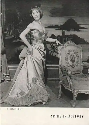 Berliner Theater, Hela Gerber, Günter von Wyhl: Programmheft Franz Molnar SPIEL IM SCHLOSS ca. 1963. 