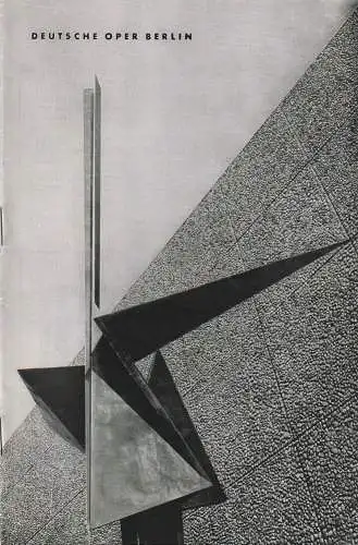 Deutsche Oper Berlin: Programmheft Richard Wagner TRISTAN UND ISOLDE Deutsche Oper Berlin 1963. 