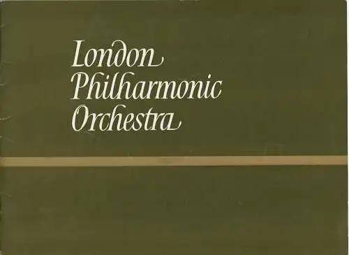 London Philharmonic Orchestra, John Pritchard, Rodney Friend: Programmheft LONDON PHILHARMONIC ORCHESTRA E. SVETLANOV /H. RICHTER-HAASER 1965. 
