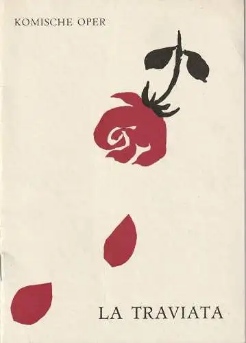 Dramaturgische Abteilung der Komischen Oper, Horst Seeger, Martin Vogler, Dietrich Kaufmann: Programmheft Giuseppe Verdi LA TRAVIATA 3. Februar 1961. 