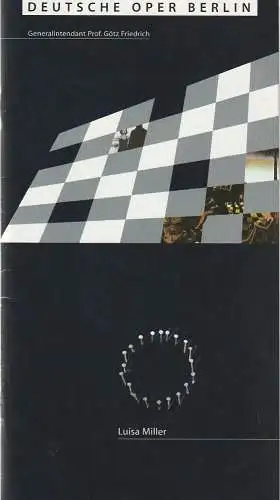 Deutsche Oper Berlin, Götz Friedrich, Karin Heckermann: Programmheft Giuseppe Verdi LUISA MILLER 20. November 2000. 