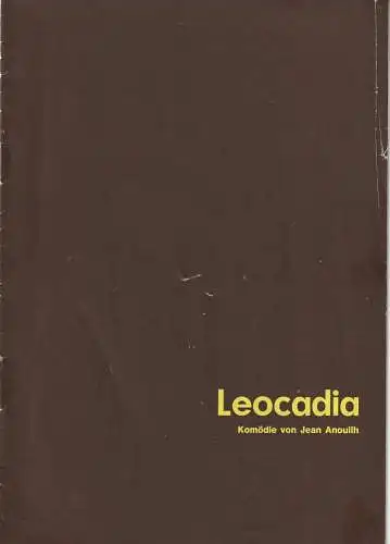 Heinz Hoffmeister Tournee, Ernst Hausknost (Fotos): Programmheft Jean Anouilh LEOCADIA ca. 1963. 