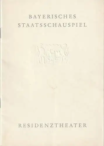 Bayerisches Staatsschauspiel Helmut Henrichs, Wolfgang Kirchner: Programmheft Millard Lampell DIE MAUER Residenztheater 1961. 
