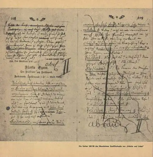 Württembergische Staatstheater Stuttgart, Hellmuth Karasek, Hanns Rückle, Christine Seeger, Gerd Richter: Programmheft Friedrich Schiller KABALE UND LIEBE Staatstheater Stuttgart 1965. 