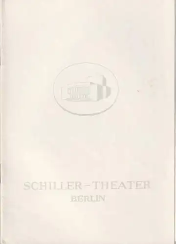 Schiller-Theater, Boleslaw Barlog, Albert Beßler: Programmheft Don Augustin Moreto DONA DIANA Spielzeit 1960 / 61 Heft 95. 