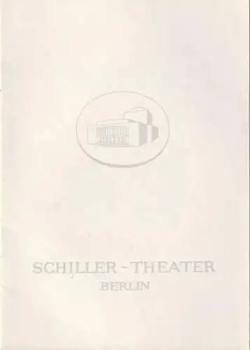 Schiller-Theater, Boleslaw Barlog, Albert Beßler: Programmheft Mattias Braun nach Aischylos DIE PERSER Spielzeit 1960 / 61 Heft 93. 