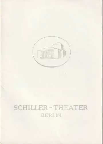 Schiller-Theater, Boleslaw Barlog, Albert Beßler: Programmheft Friedrich Schiller DIE VERSCHWÖRUNG DES FIESKO ZU GENUA Spielzeit 1959 / 60 Heft 75. 