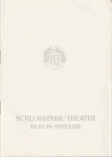 Schlosspark Theater Berlin-Steglitz, Boleslaw Barlog, Alfred Beßler: Programmheft Edwad Albee WER HAT ANGST VOR VIRGINIA WOOLF Spielzeit 1964 / 65 Heft 118. 