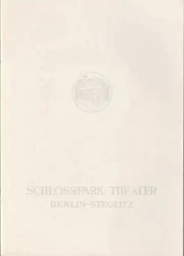 Schlosspark Theater Berlin-Steglitz, Boleslaw Barlog, Albert Beßler: Programmheft Henrik Ibsen EIN VOLKSFEIND Spielzeit 1960 / 61 Heft 93. 