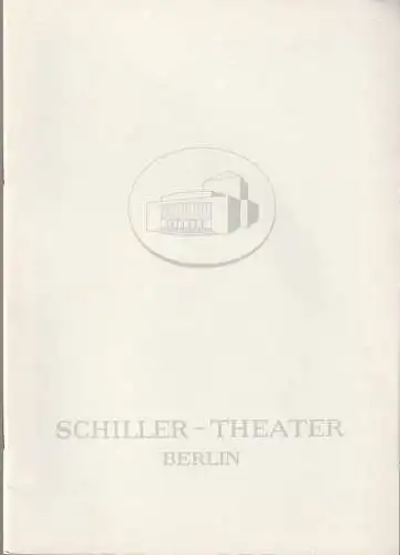Schiller-Theater, Boleslaw Barlog, Albert Beßler: Programmheft Johann Wolfgang Goethe IPHIGENIE AUF TAURIS Schiller-Theater 1966. 