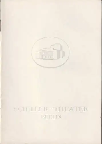 Schiller-Theater, Boleslaw Barlog, Albert Beßler: Programmheft  Calderon de la Barca DER RICHTER VON ZALAMEA Spielzeit 1961 / 62 Heft 114. 