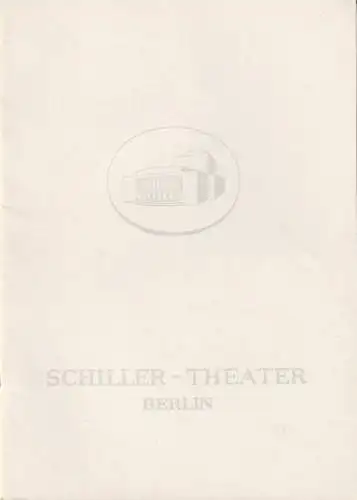 Schiller-Theater, Boleslaw Barlog, Albert Beßler: Programmheft Heinrich von Kleist AMPHITRYON 18. November 1961 Spielzeit 1961 / 62 Heft 110. 