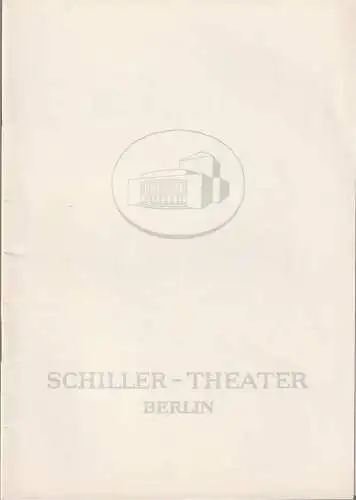 Schiller-Theater, Boleslaw Barlog, Albert Beßler: Programmheft George Bernard Shaw DIE HÄUSER DES HERRN SARTORIUS  ( Heuchler ) Spielzeit 1960 / 61 Heft 105. 