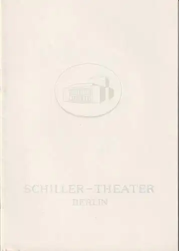 Schiller-Theater, Boleslaw Barlog, Albert Beßler: Programmheft Gore Vidal DER BESTE MANN Spielzeit 1960 / 61 Heft 98. 